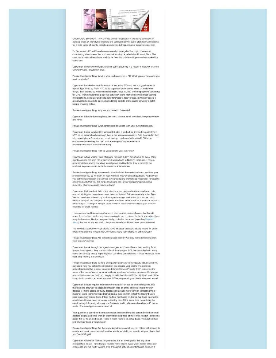 Page 6 of preserved Ed Opperman Blogspot — recovered master capture capture