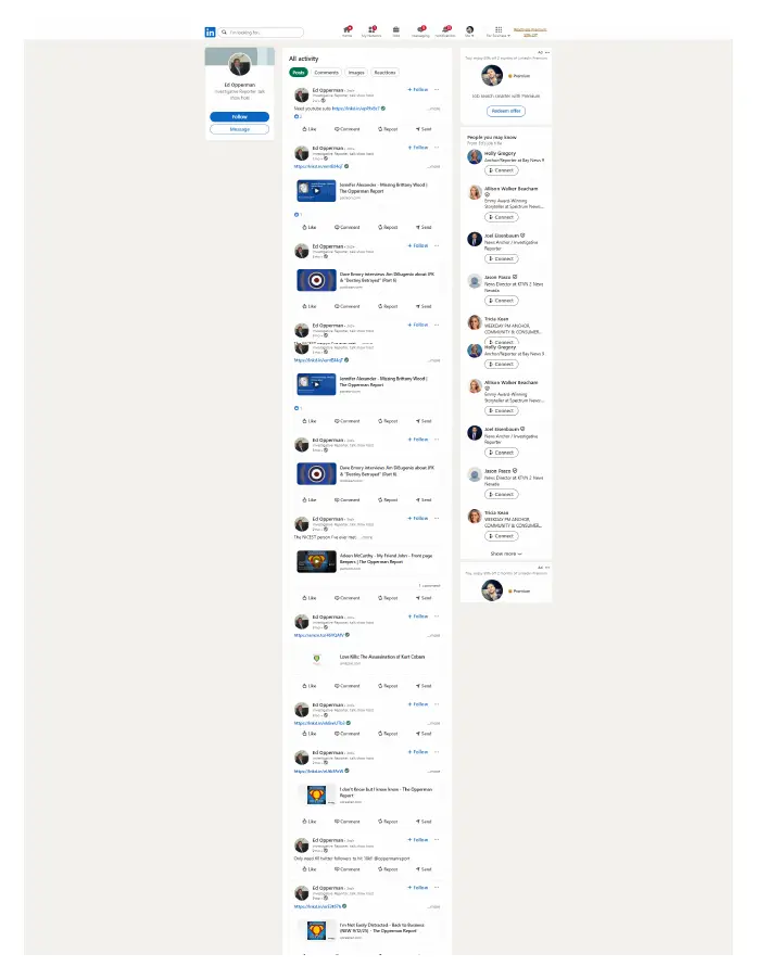 Page 1 of preserved LinkedIn — Ed Opperman recent activity capture
