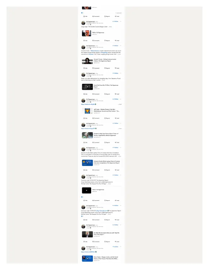 Page 5 of preserved LinkedIn — Ed Opperman recent activity capture