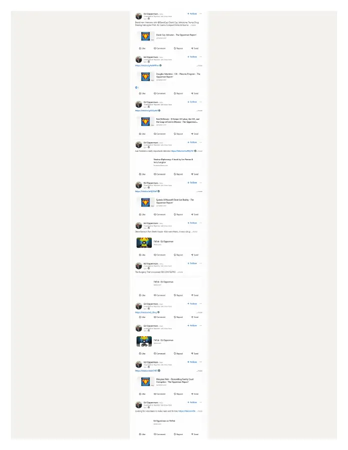 Page 9 of preserved LinkedIn — Ed Opperman recent activity capture
