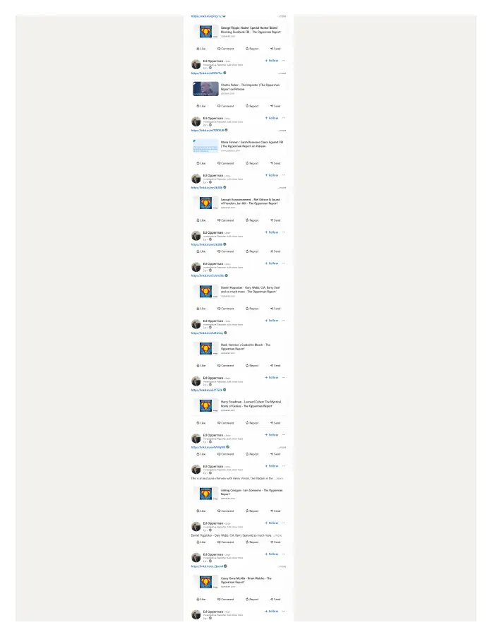 Page 13 of preserved LinkedIn — Ed Opperman recent activity capture