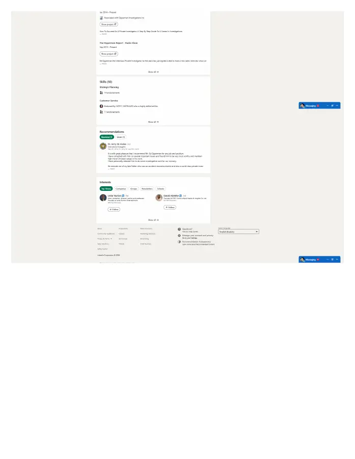 Page 2 of preserved LinkedIn — Ed Opperman profile capture