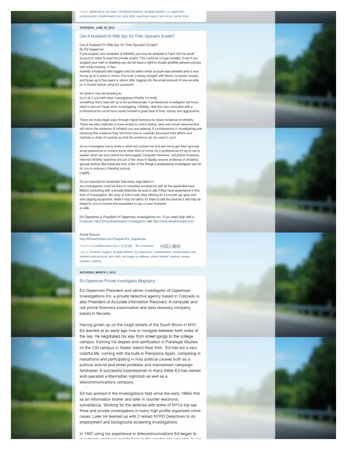 Page 4 of preserved The Opperman Report Blogspot — 2012 capture