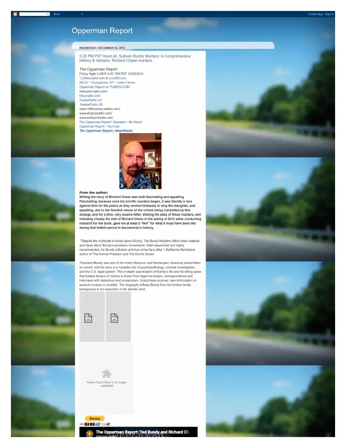 Page 1 of preserved The Opperman Report Blogspot — 2014 capture