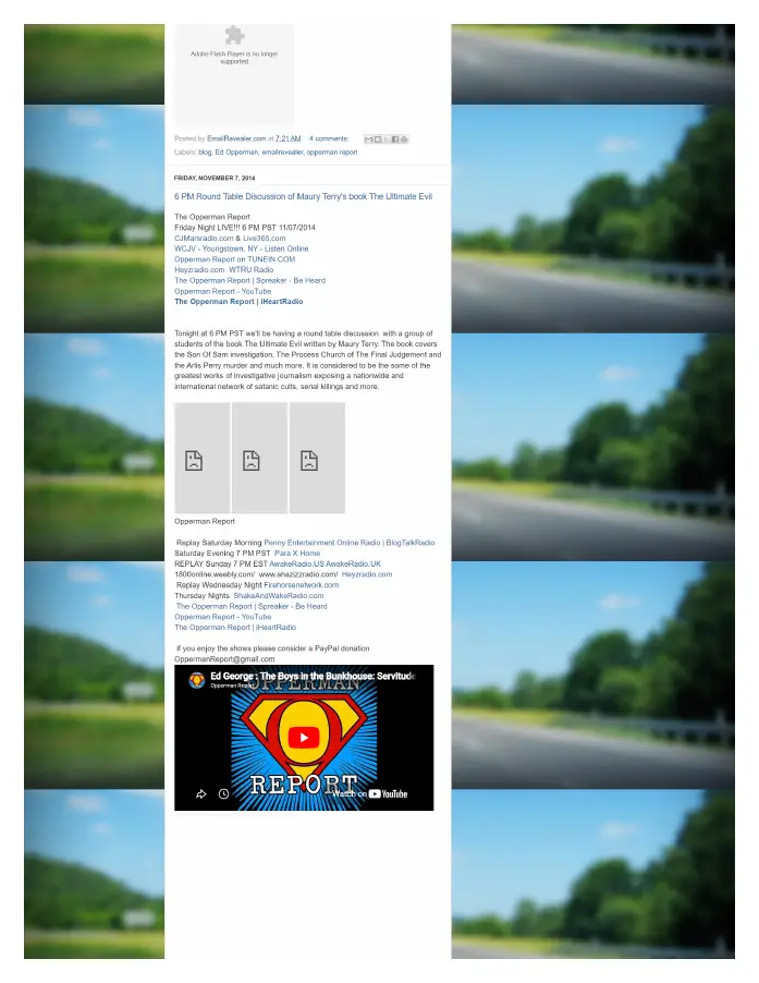 Page 12 of preserved The Opperman Report Blogspot — 2014 capture